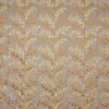brown botanical embroideried fabric from Fibre Naturelle