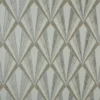 white geometric jacquard fabric from Fibre Naturelle