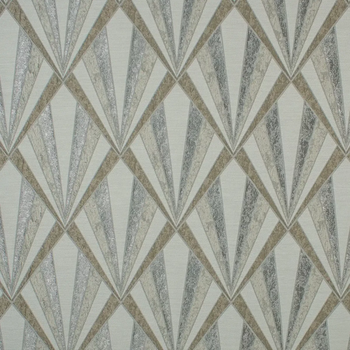 white geometric jacquard fabric from Fibre Naturelle