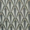 black-grey geometric jacquard fabric from Fibre Naturelle