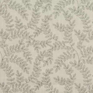 neutral botanical embroideried fabric from Fibre Naturelle