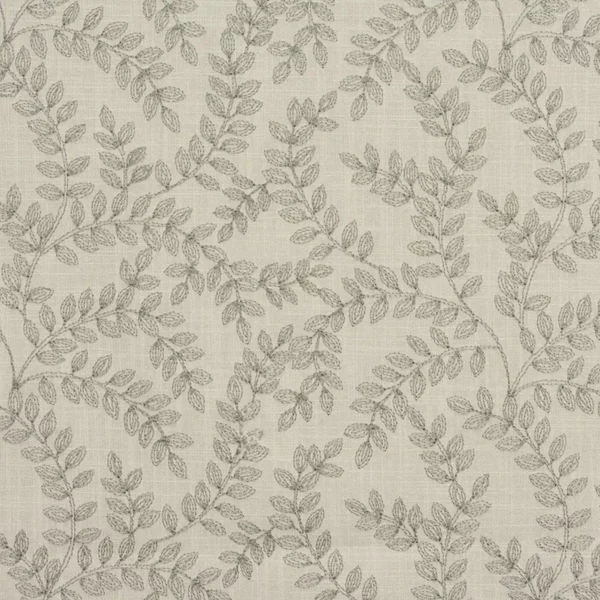 Wisley Fabric - Fossil by neutral botanical embroideried fabric from Fibre Naturelle