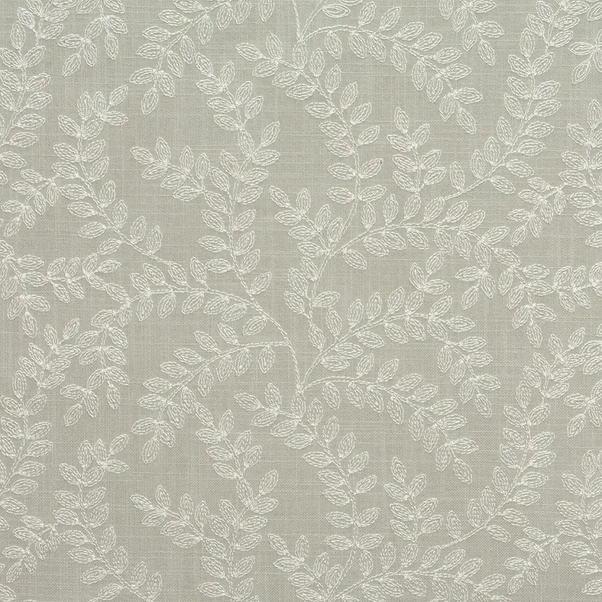 neutral botanical embroideried fabric from Fibre Naturelle
