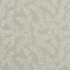 neutral botanical embroideried fabric from Fibre Naturelle