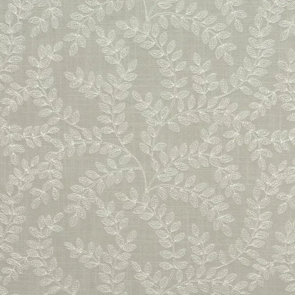 neutral botanical embroideried fabric from Fibre Naturelle