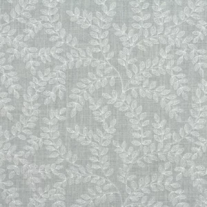 black-grey botanical embroideried fabric from Fibre Naturelle