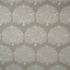white botanical jacquard fabric from Fibre Naturelle