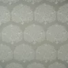 white botanical jacquard fabric from Fibre Naturelle