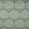 green botanical jacquard fabric from Fibre Naturelle
