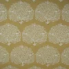 yellow botanical jacquard fabric from Fibre Naturelle