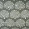 black-grey botanical jacquard fabric from Fibre Naturelle