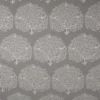 black-grey botanical jacquard fabric from Fibre Naturelle