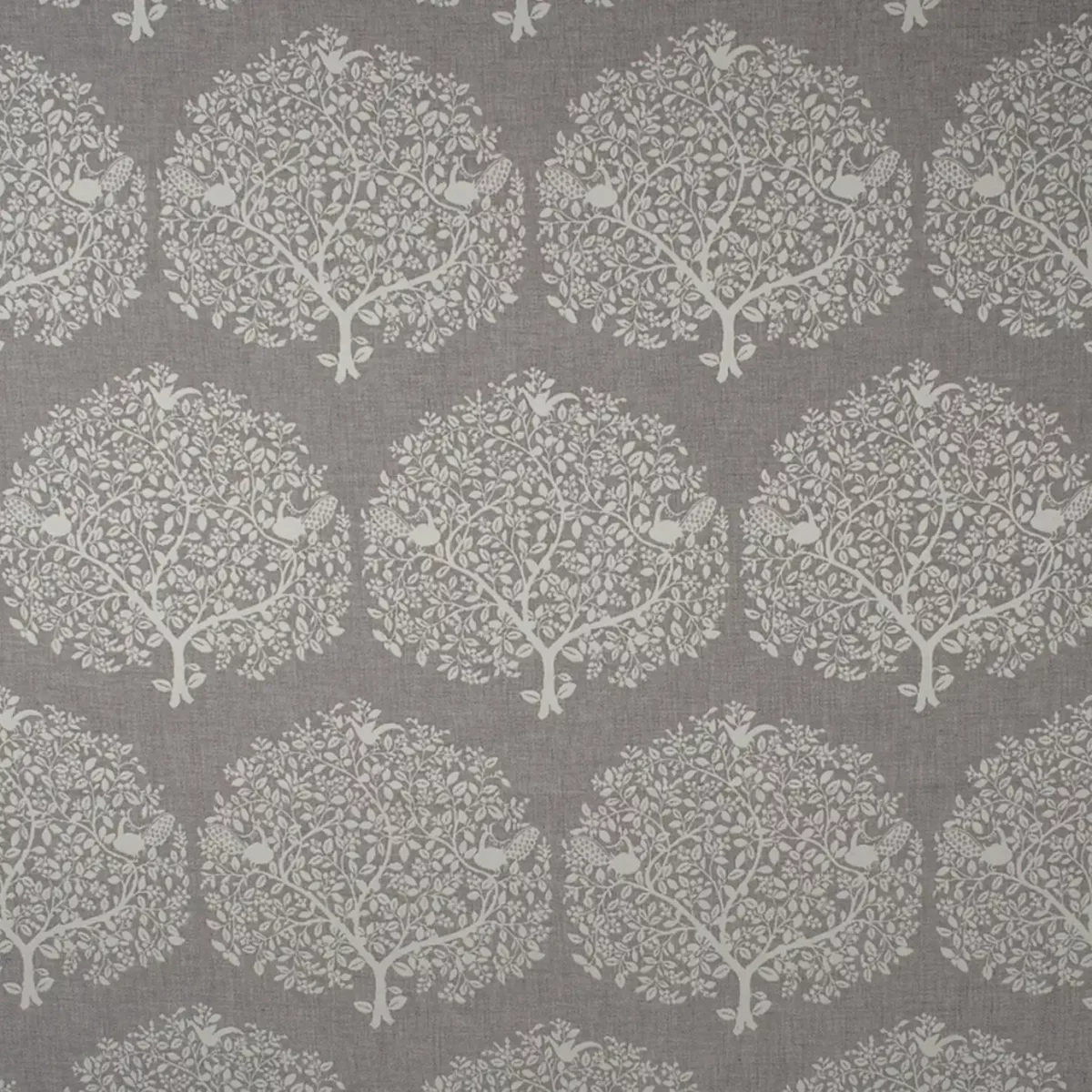 black-grey botanical jacquard fabric from Fibre Naturelle