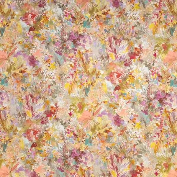 multicolour botanical cotton fabric from Fibre Naturelle