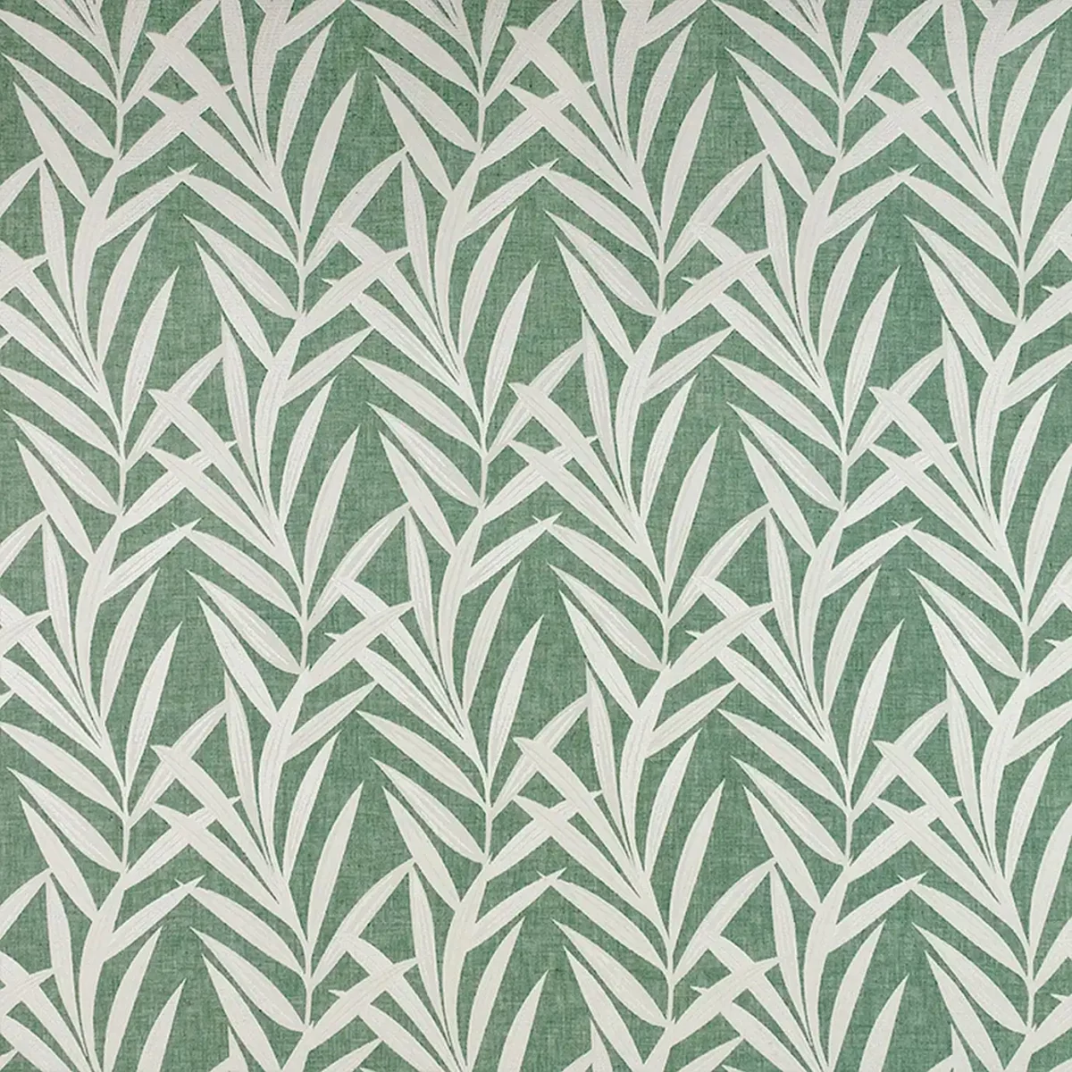 green botanical woven fabric from Fibre Naturelle