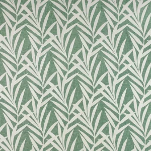 green botanical woven fabric from Fibre Naturelle
