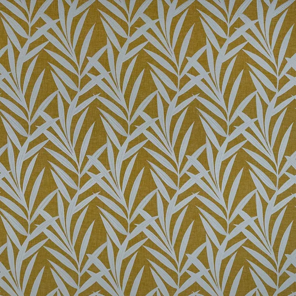 Sagano Fabric - Happy Daze by yellow botanical woven fabric from Fibre Naturelle