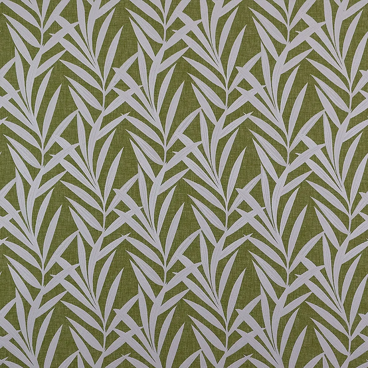 green botanical woven fabric from Fibre Naturelle
