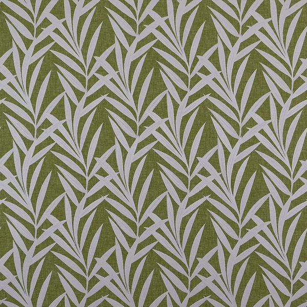 green botanical woven fabric from Fibre Naturelle