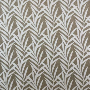 white botanical woven fabric from Fibre Naturelle