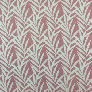 pink botanical woven fabric from Fibre Naturelle