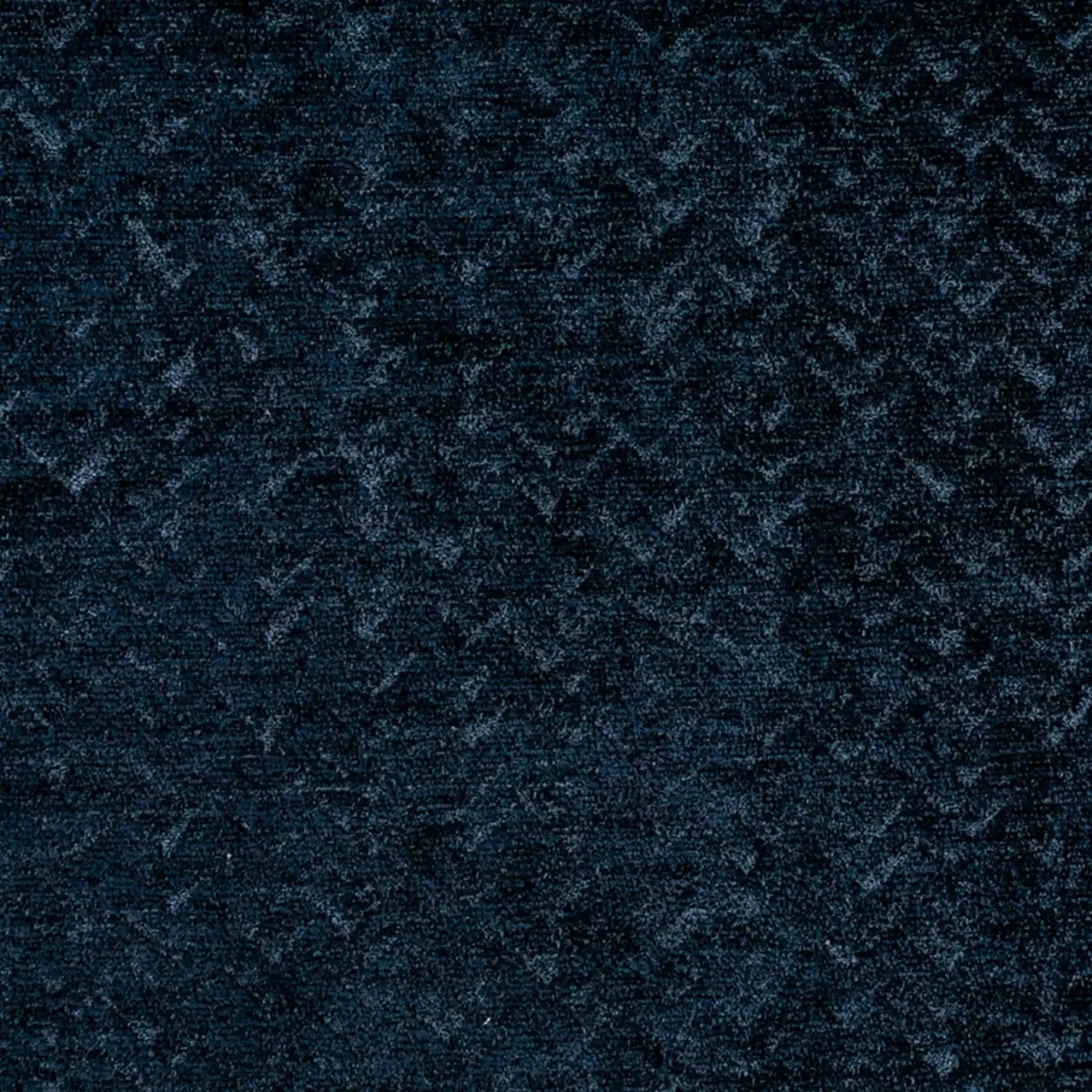 Romeo Fabric - Midnight by blue plain velvet-chenille fabric from Fibre Naturelle