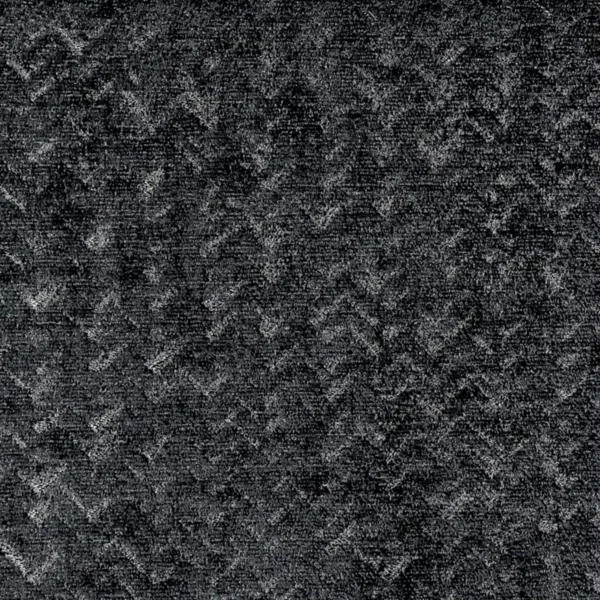 Romeo Fabric - Charcoal by black-grey plain velvet-chenille fabric from Fibre Naturelle