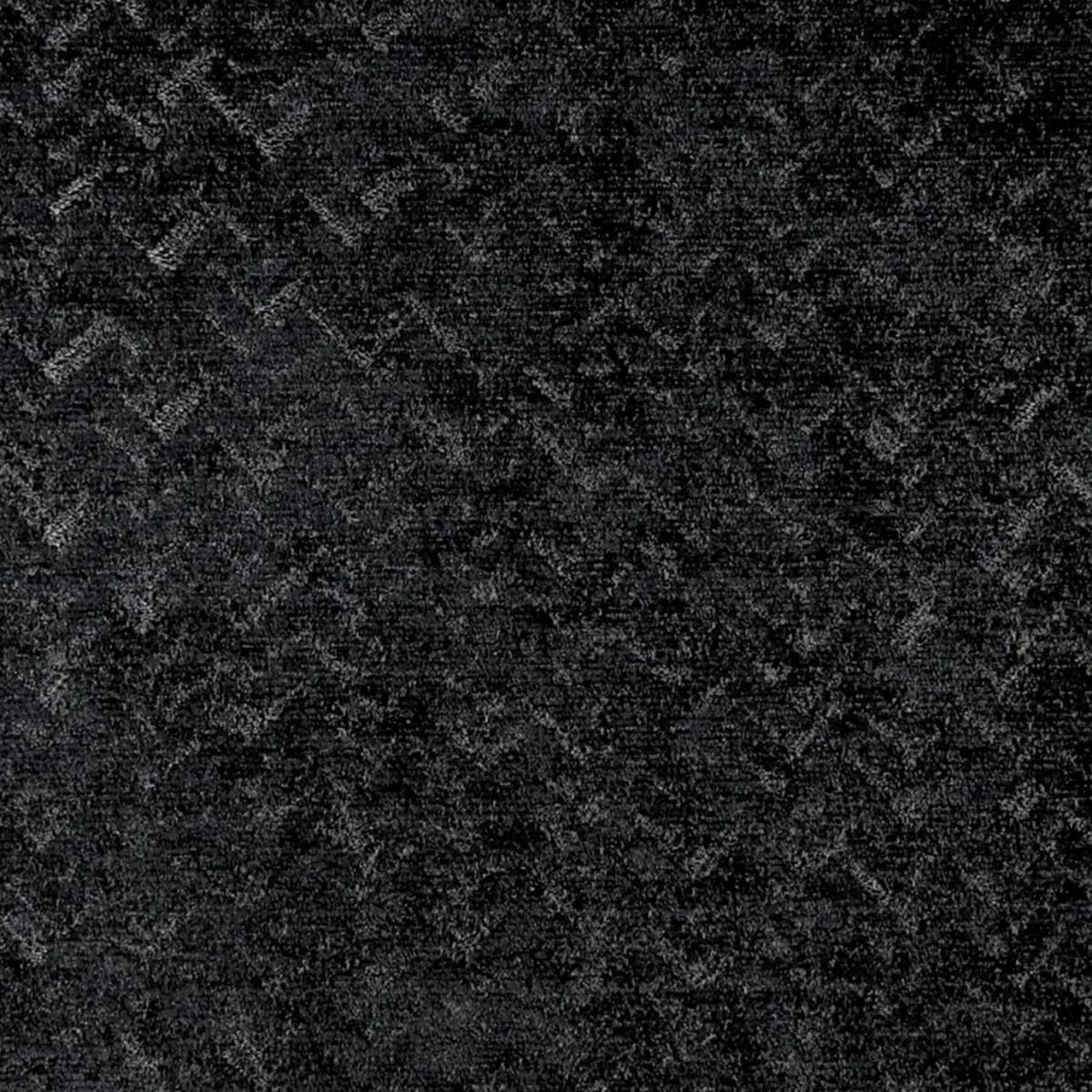 Romeo Fabric - Obsidian by black-grey plain velvet-chenille fabric from Fibre Naturelle