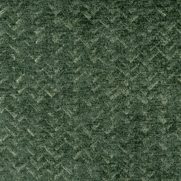 Romeo Fabric - Fir by green plain velvet-chenille fabric from Fibre Naturelle
