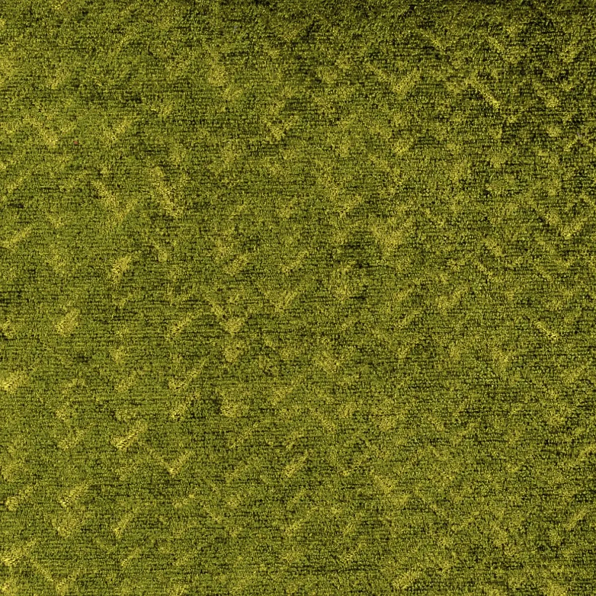 Romeo Fabric - Forest by green plain velvet-chenille fabric from Fibre Naturelle