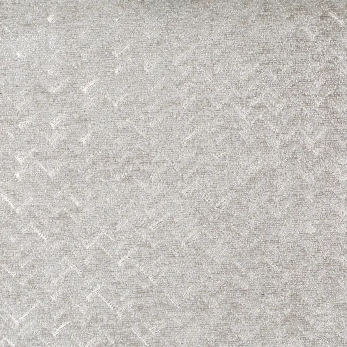 Romeo Fabric - Silver by white plain velvet-chenille fabric from Fibre Naturelle
