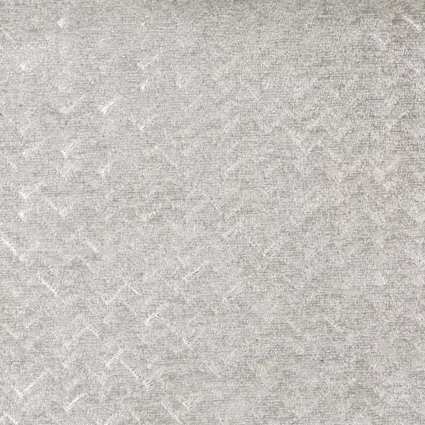 Romeo Fabric - Silver by white plain velvet-chenille fabric from Fibre Naturelle