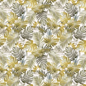 yellow botanical cotton fabric from Fibre Naturelle