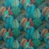 blue botanical velvet-chenille fabric from Fibre Naturelle