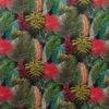 green botanical velvet-chenille fabric from Fibre Naturelle