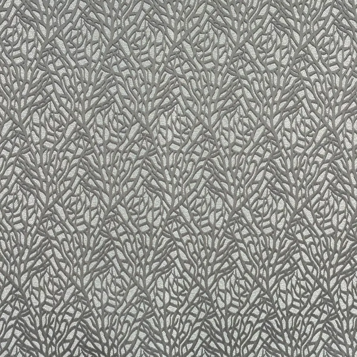 Reef Fabric - Shingle by black-grey botanical jacquard fabric from Fibre Naturelle
