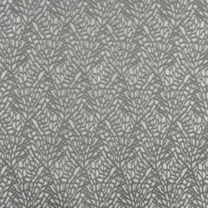 black-grey botanical jacquard fabric from Fibre Naturelle
