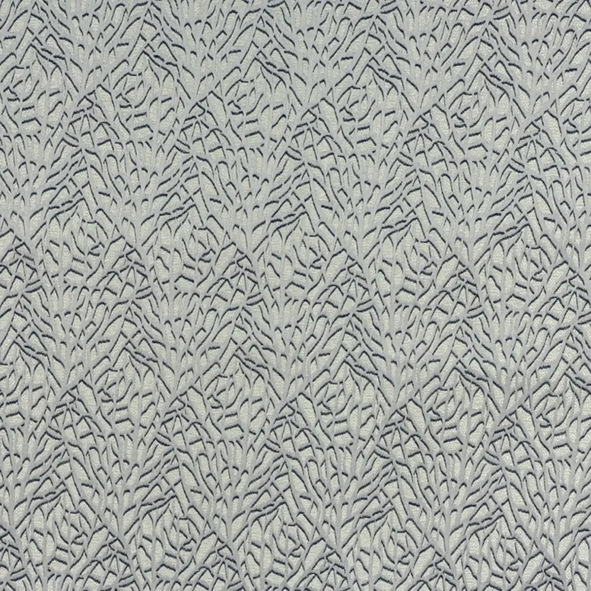 white botanical jacquard fabric from Fibre Naturelle