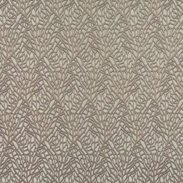 Reef Fabric - Fossil by brown botanical jacquard fabric from Fibre Naturelle