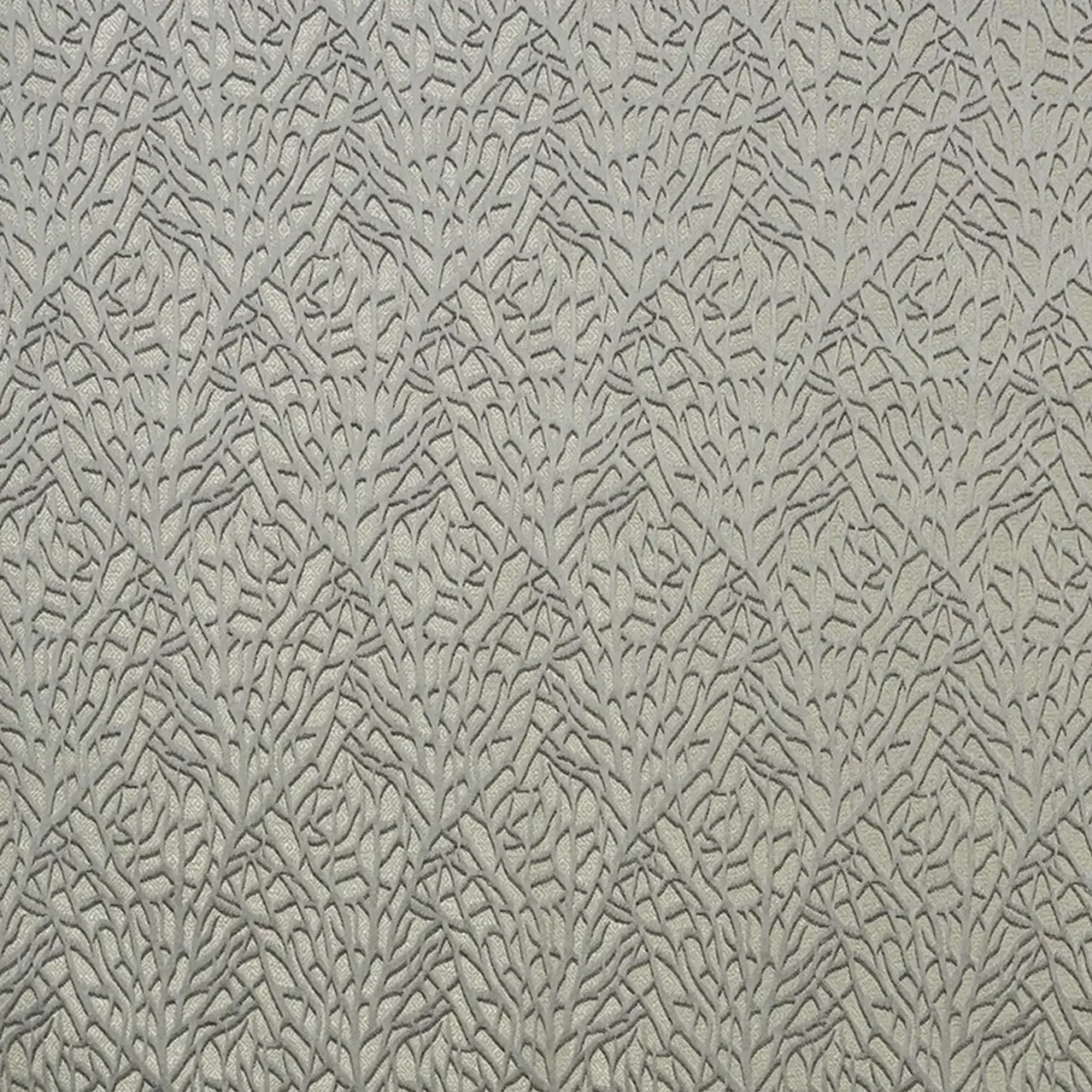 Reef Fabric - Shell by black-grey botanical jacquard fabric from Fibre Naturelle