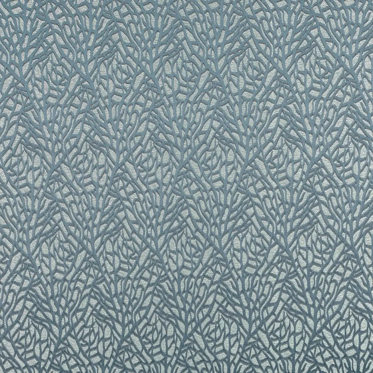 Reef Fabric - Surf by blue botanical jacquard fabric from Fibre Naturelle