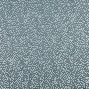blue botanical jacquard fabric from Fibre Naturelle