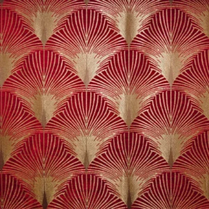 red contemporary velvet-chenille fabric from Fibre Naturelle