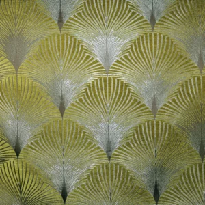 green contemporary velvet-chenille fabric from Fibre Naturelle