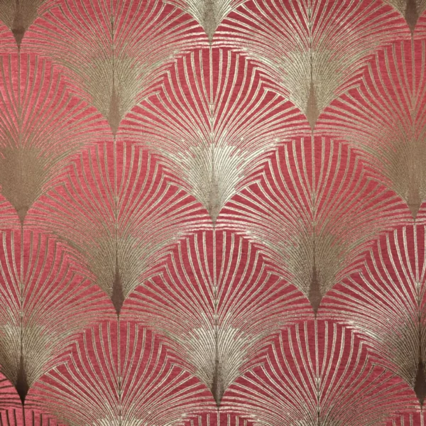 New York Fabric - Rockefeller by pink contemporary velvet-chenille fabric from Fibre Naturelle