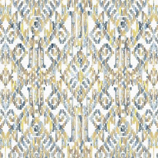 yellow geometric cotton fabric from Fibre Naturelle