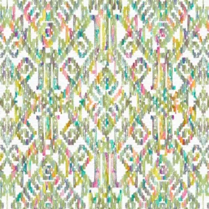 green geometric cotton fabric from Fibre Naturelle