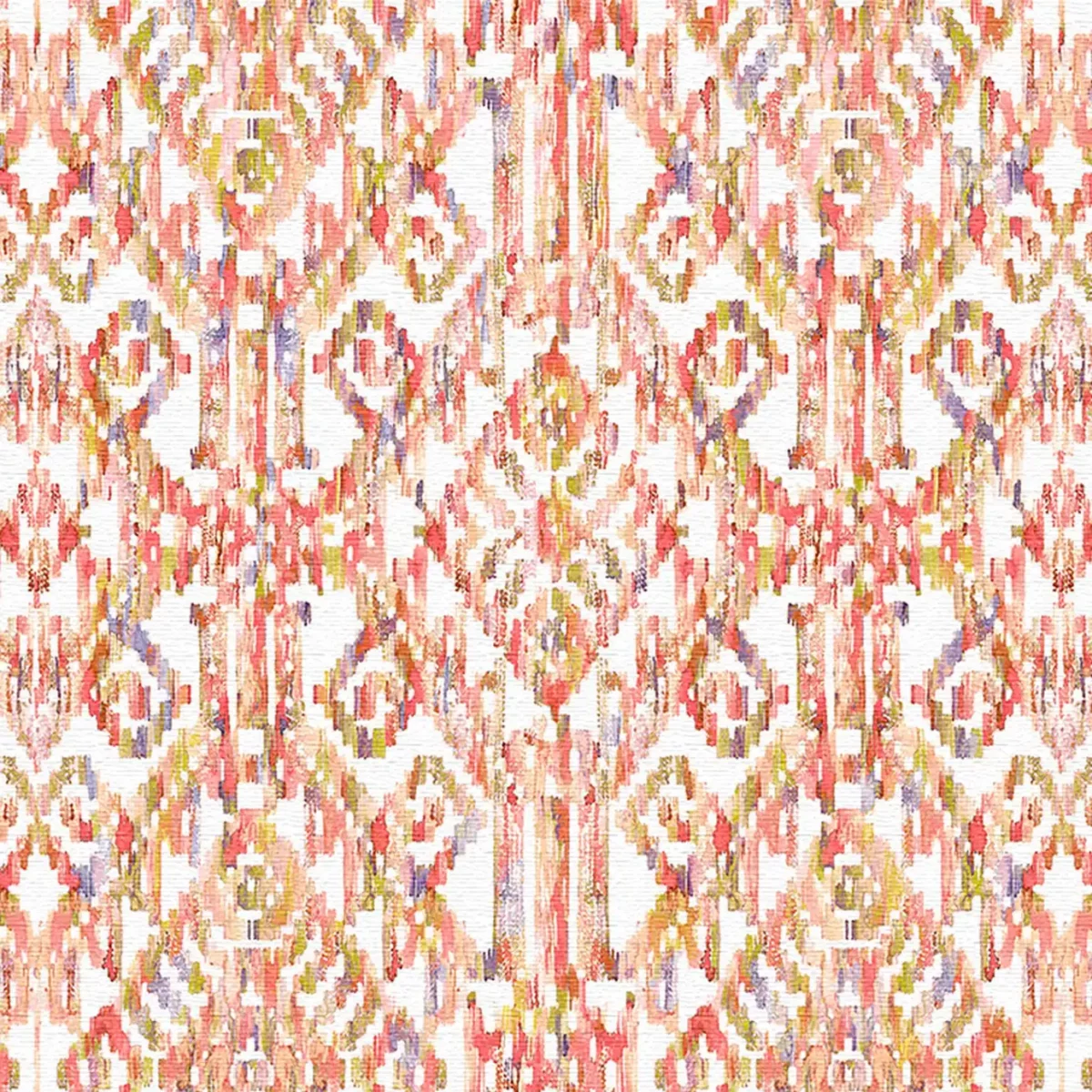 red geometric cotton fabric from Fibre Naturelle