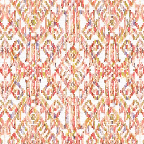 Marrakesh Fabric - Coral by red geometric cotton fabric from Fibre Naturelle