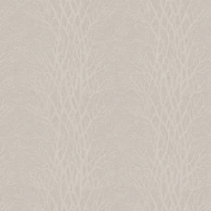 black-grey botanical jacquard fabric from Fibre Naturelle